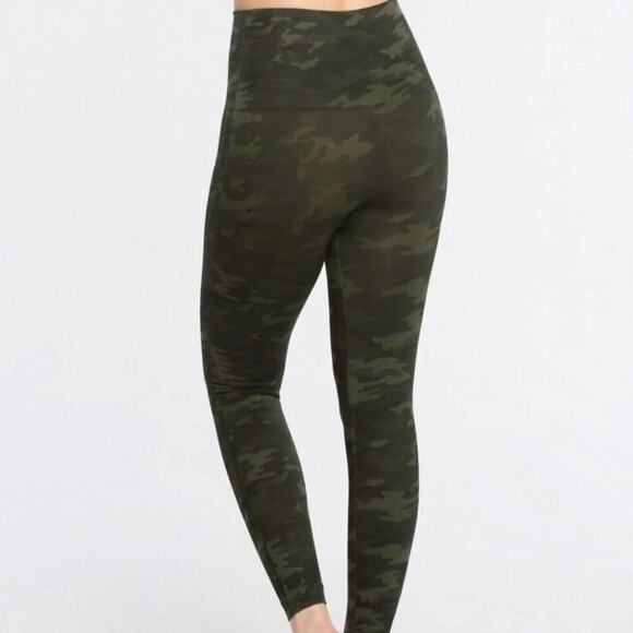 SPANX LEGGINGS CAMOUFLAGE TUMMY CONTROL HIGH WAIST LOOK AT ME NOW  SIZE X-LARGE - Picture 8 of 13
